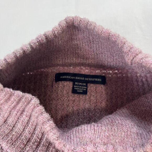 Aerie Light Purple Knit Mock Neck Long Sleeve Sweater | Size M - Picture 4 of 6
